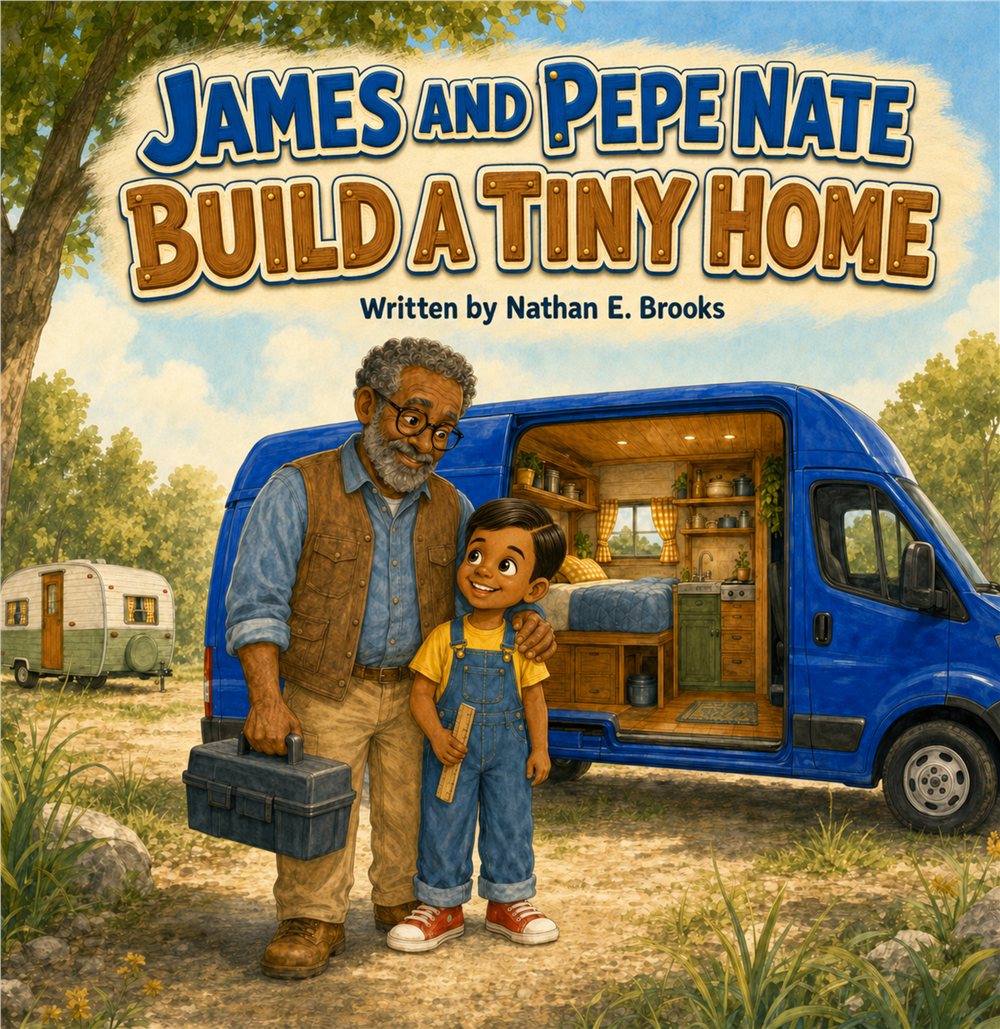 Cover of James and Pepe Nate Build a Tiny Home by Nathan E. Brooks